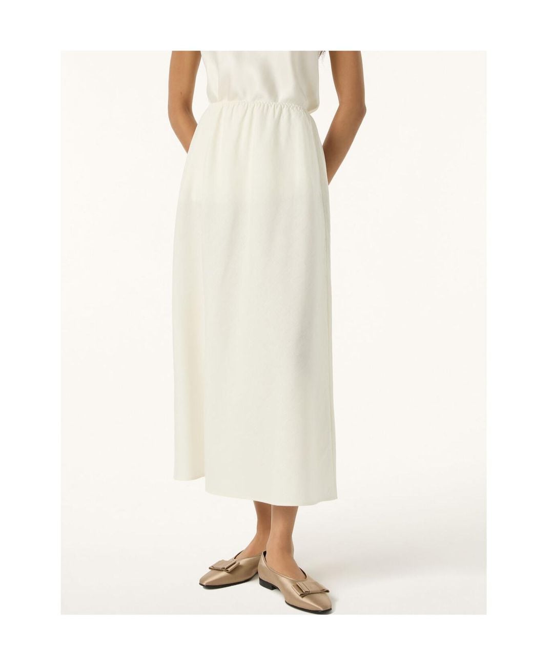 Loro Piana White Charis Skirt