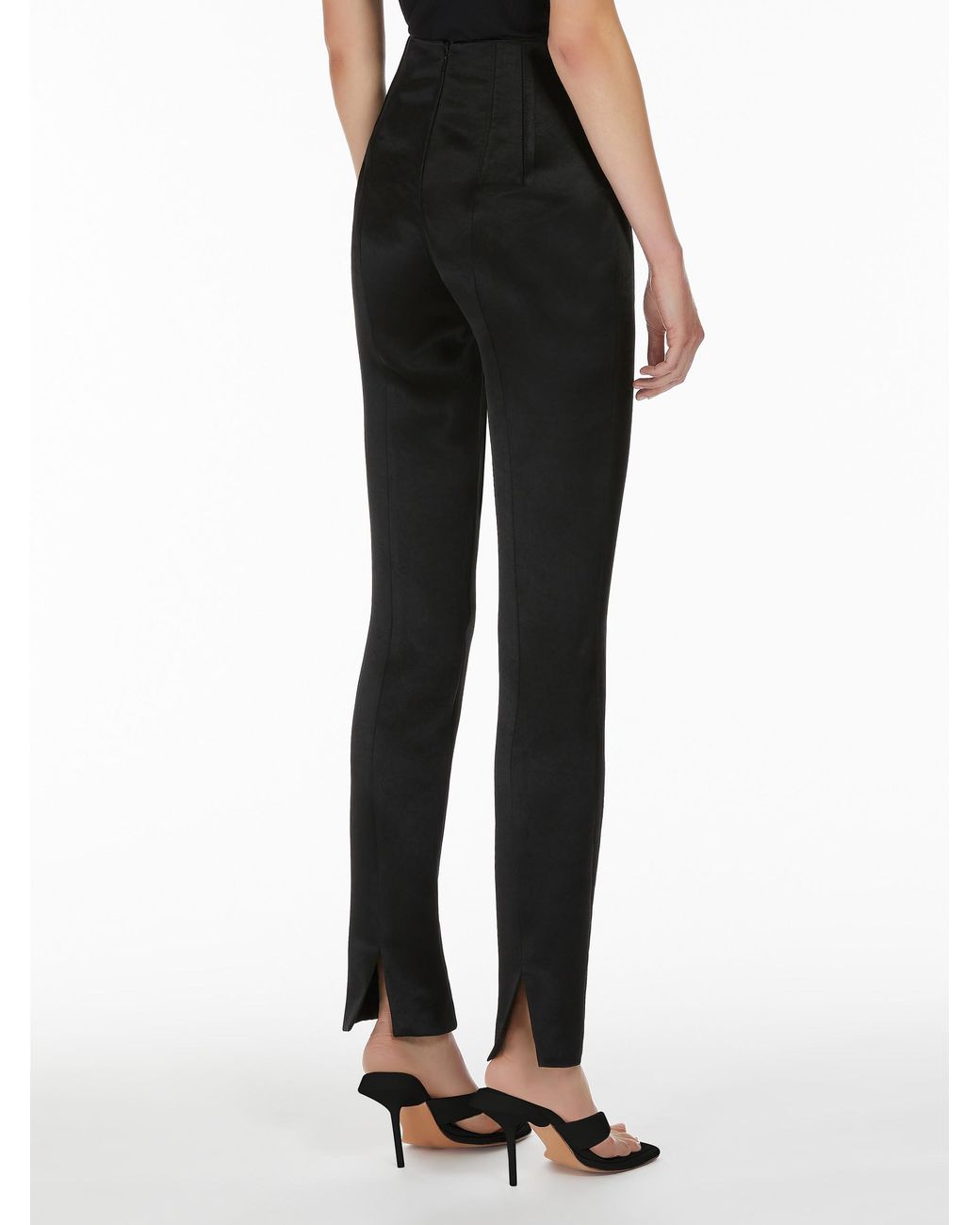 Sportmax Black High Waist Straight Leg Pants