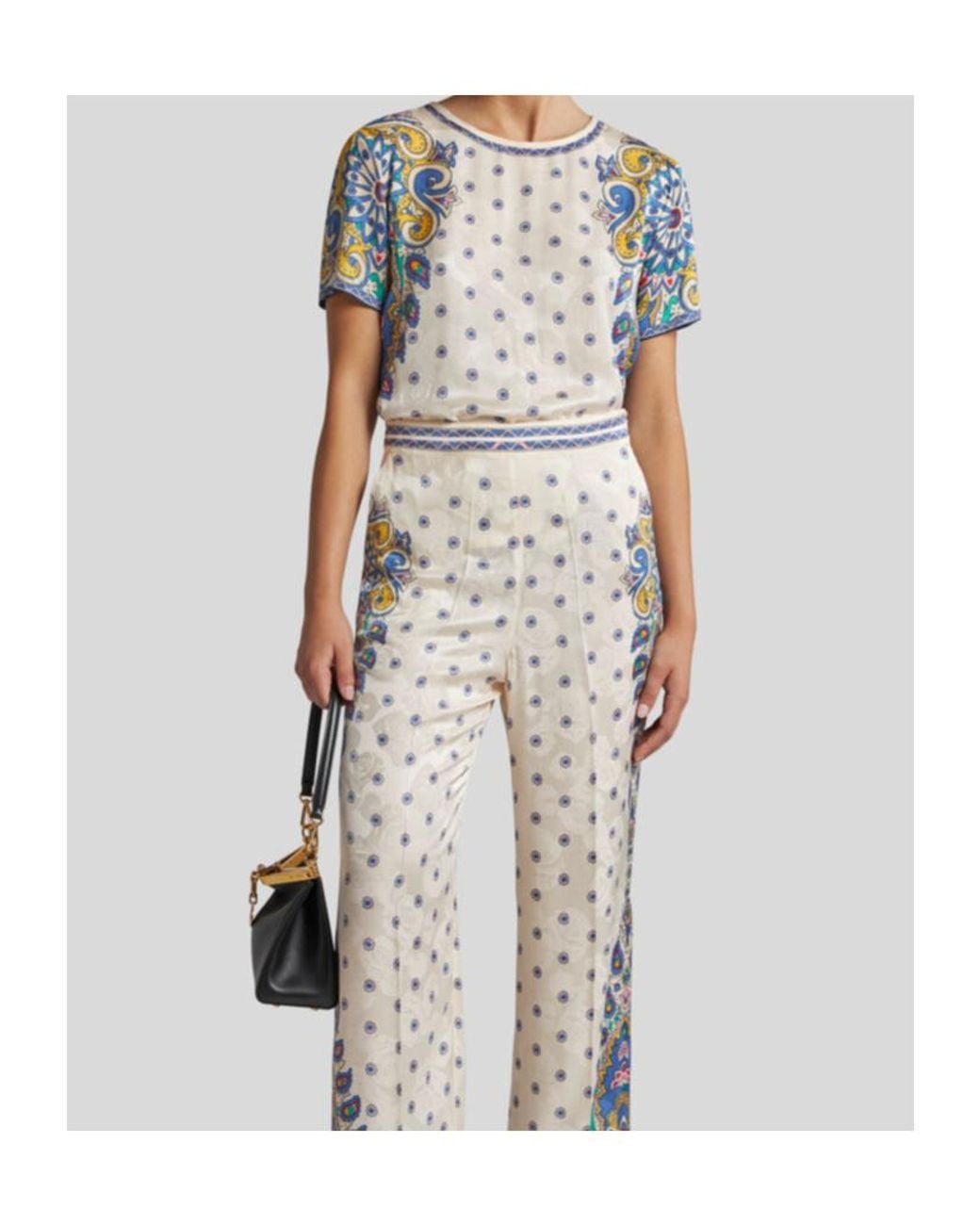 Etro Multicolor Pattern-Printed T-Shirt
