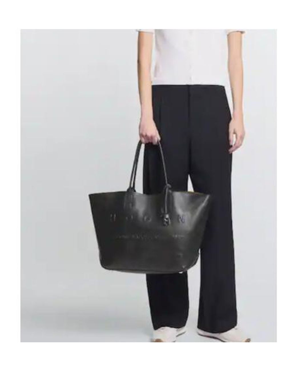 Hogan Black Address Medium Shopping Bag