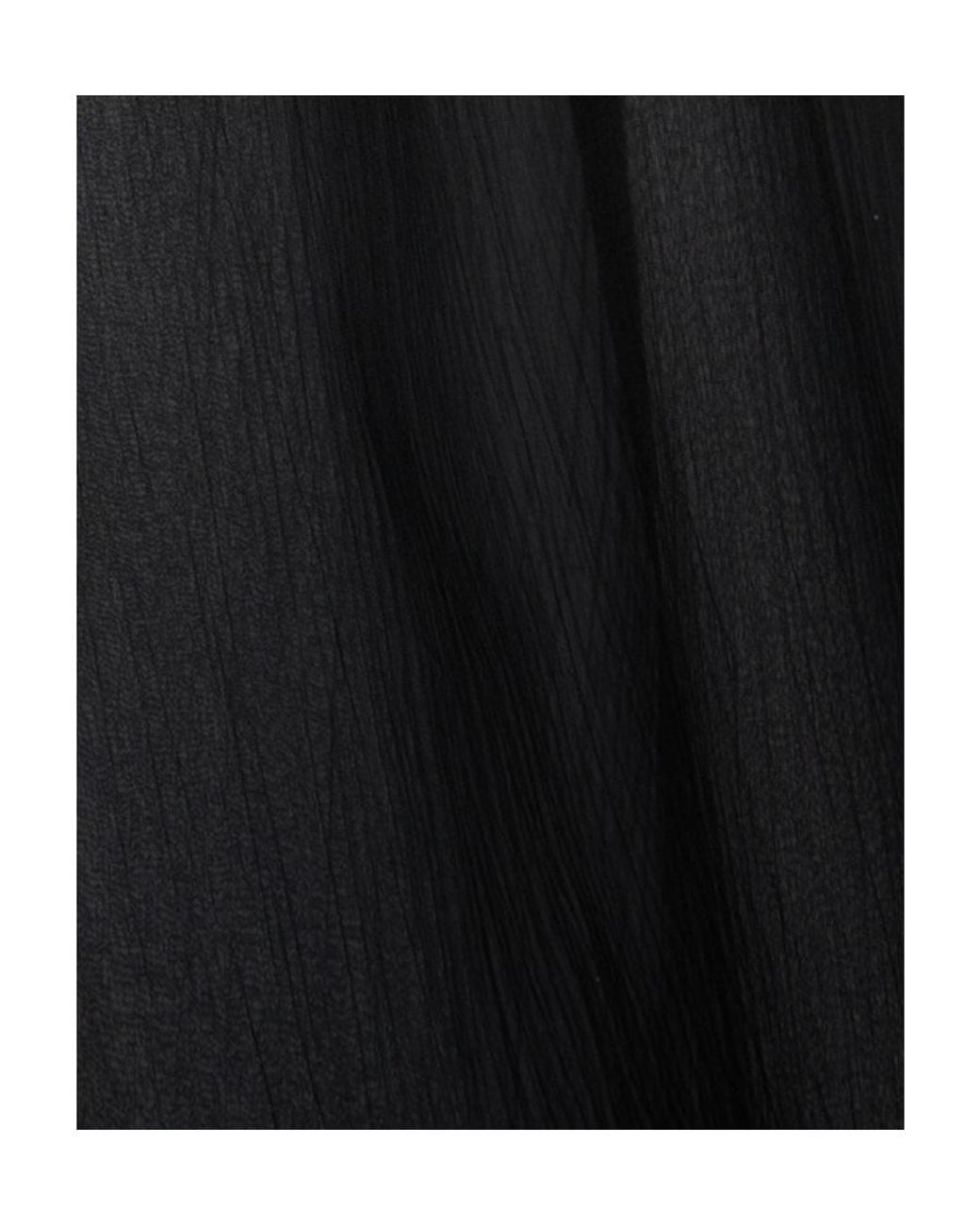 Gucci Black Chiffon Thick Crepe Casual Pants