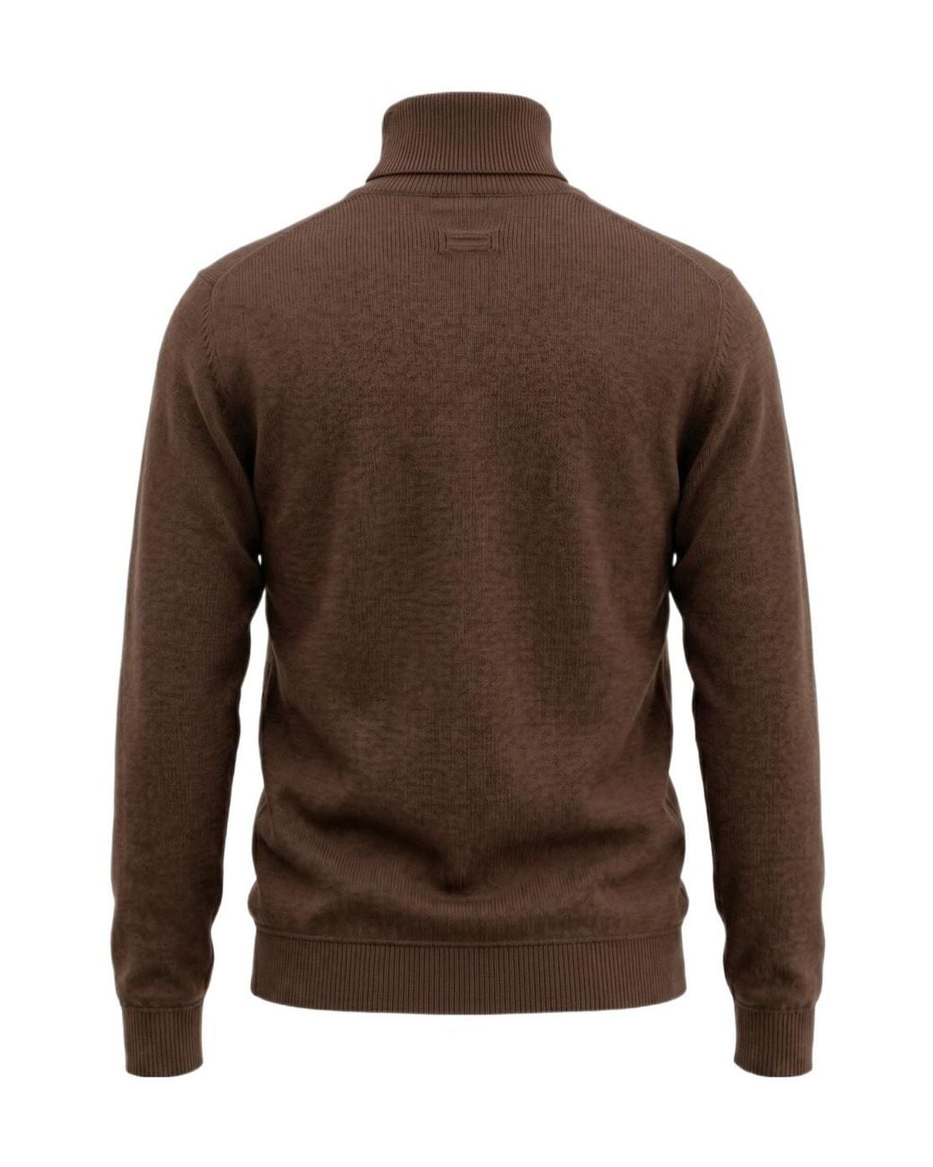 Drumohr Brown Roll-Neck Wool Sweater for men