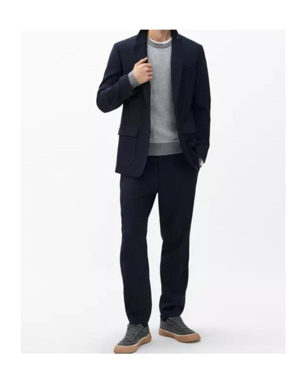 Rag & Bone Gray Crewneck Knitted Jumper for men