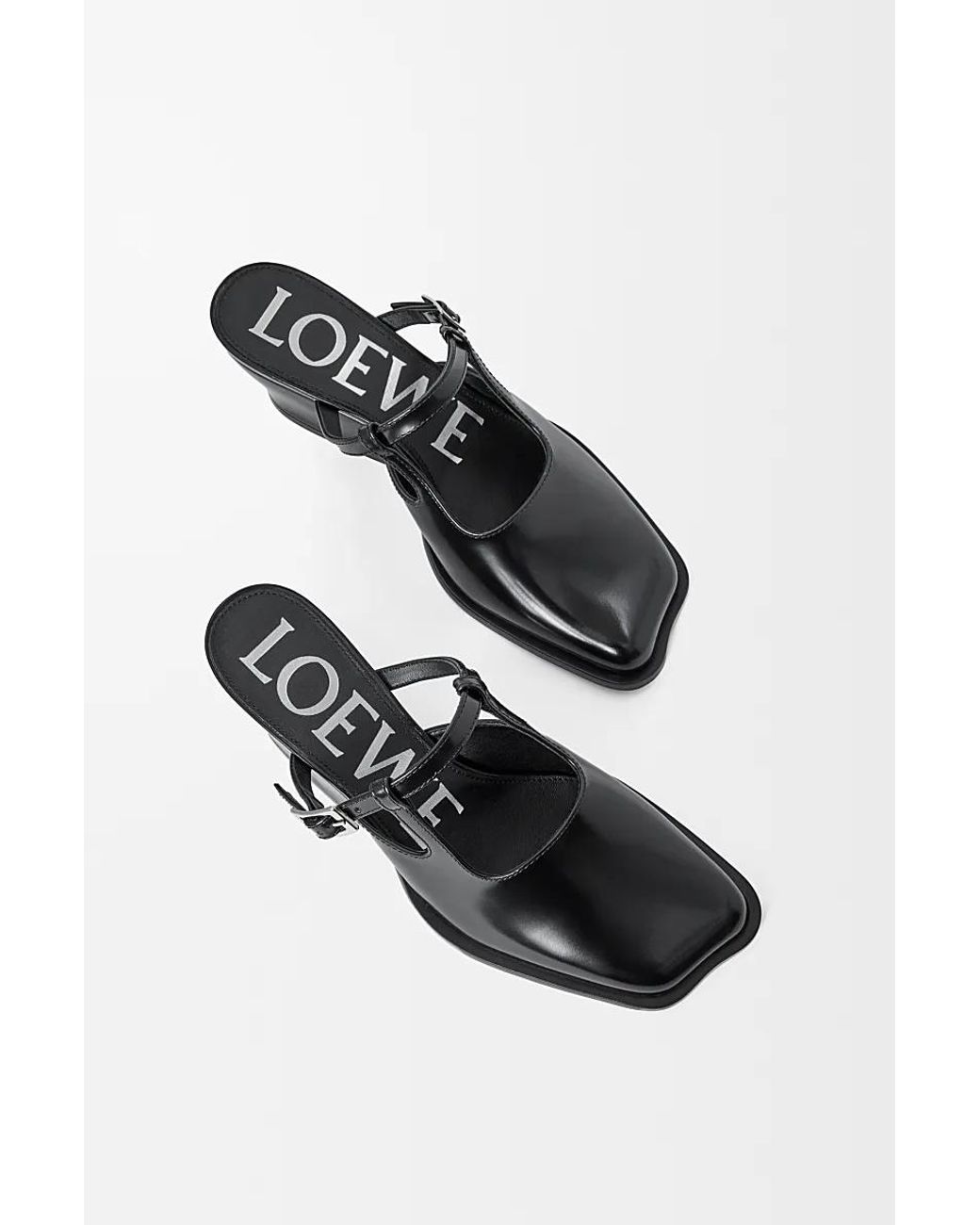 Loewe Black Onda Slip-On Mules