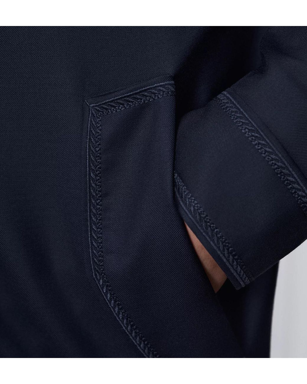 Dior Blue Zipped Jacket With Moulures Embroideries for men