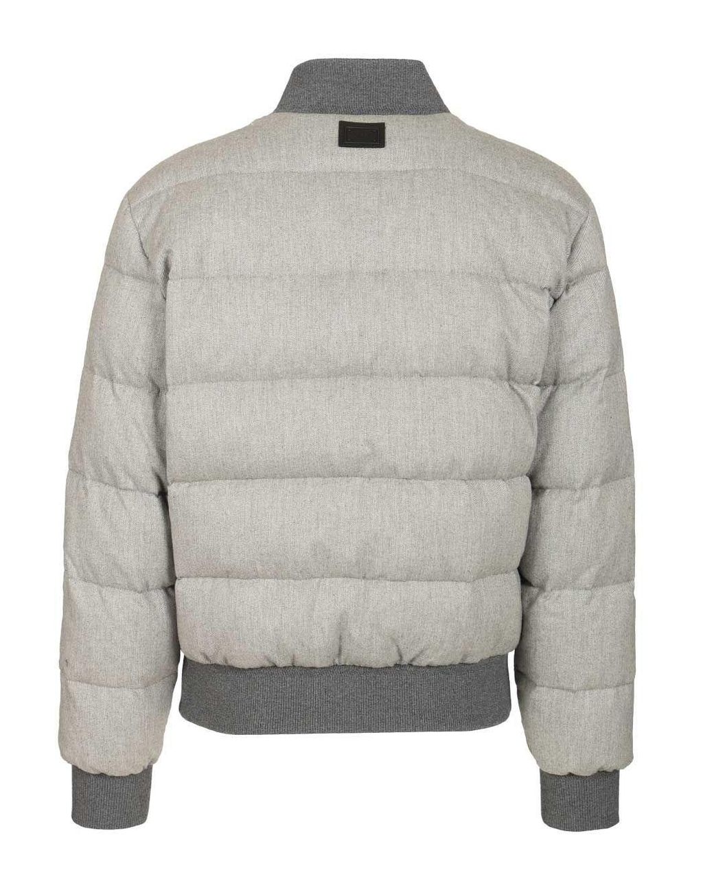 Dolce & Gabbana Gray Reversible Padded Jacket for men