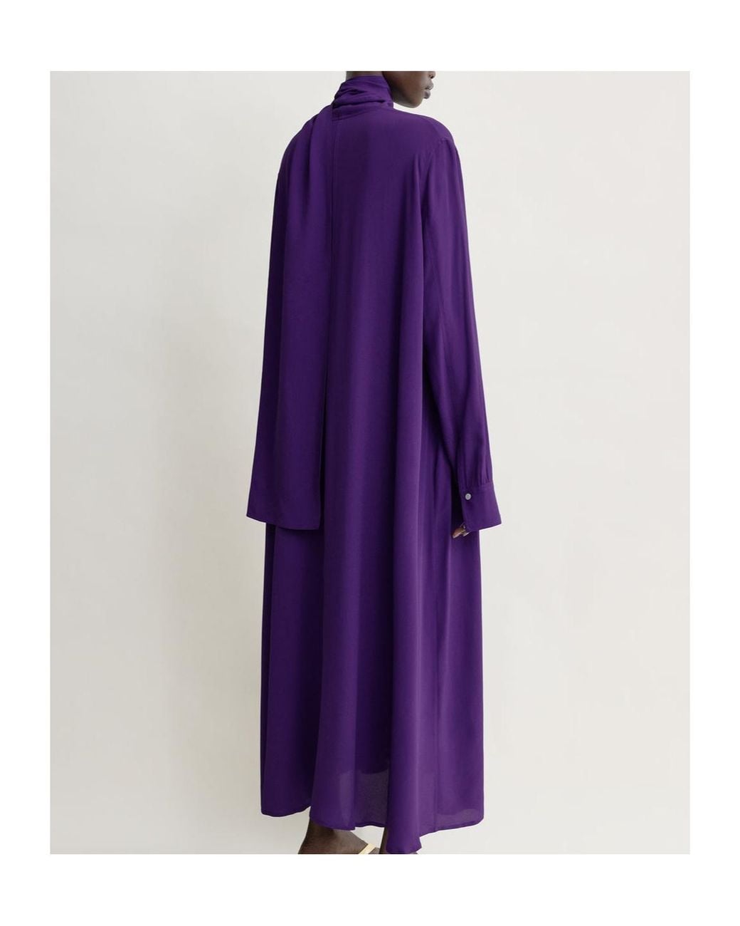 Totême Purple Totême Scarf Detail Maxi Dress