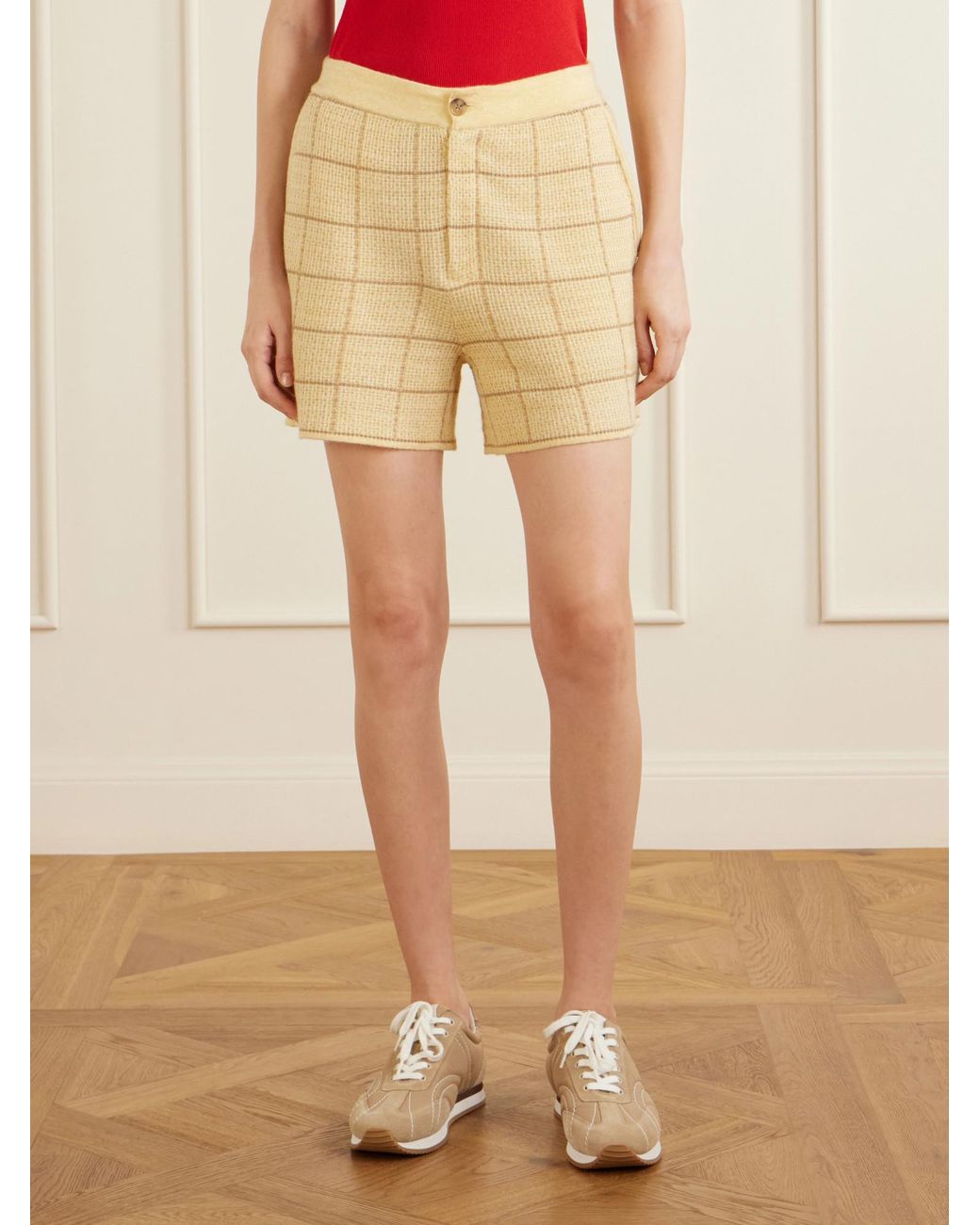 Guest In Residence Natural Comfortable Checkered Shorts