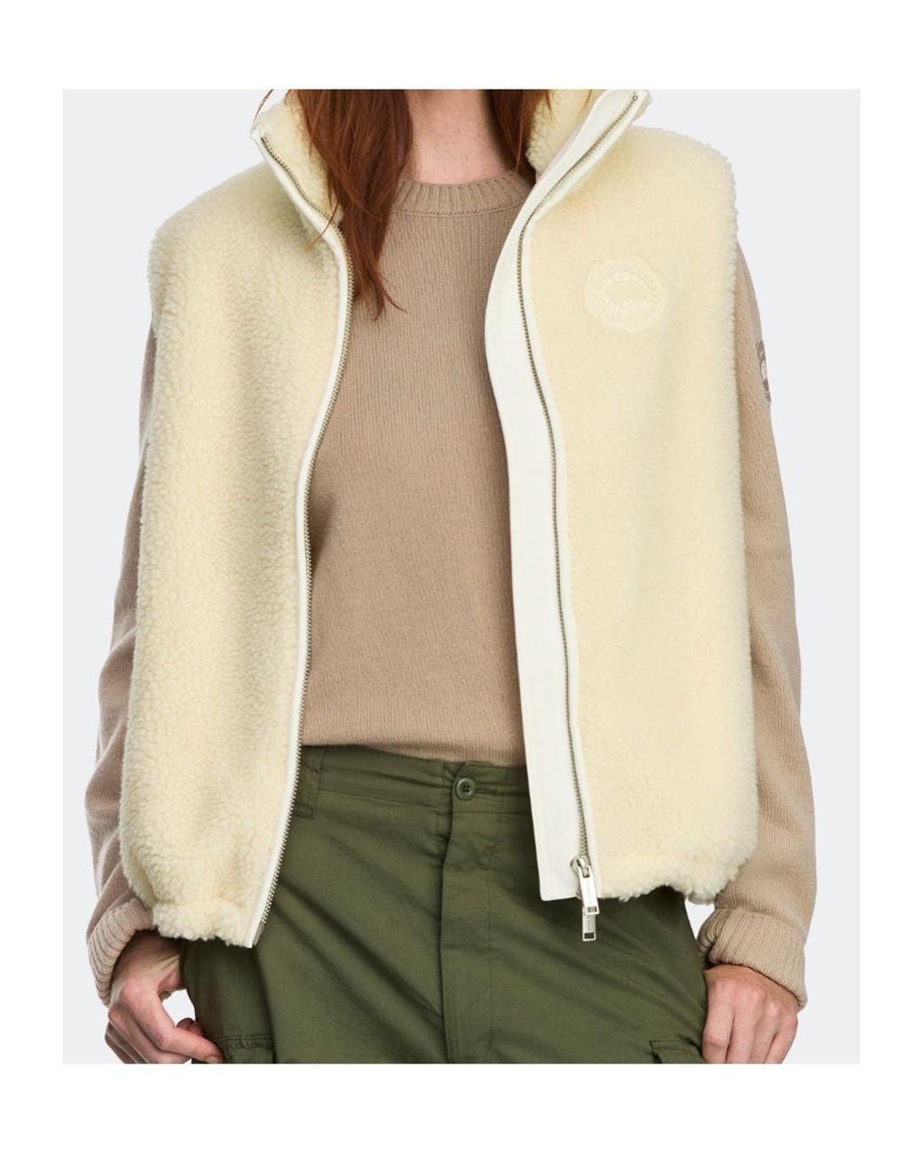 Canada Goose White Soren Fleece Vest