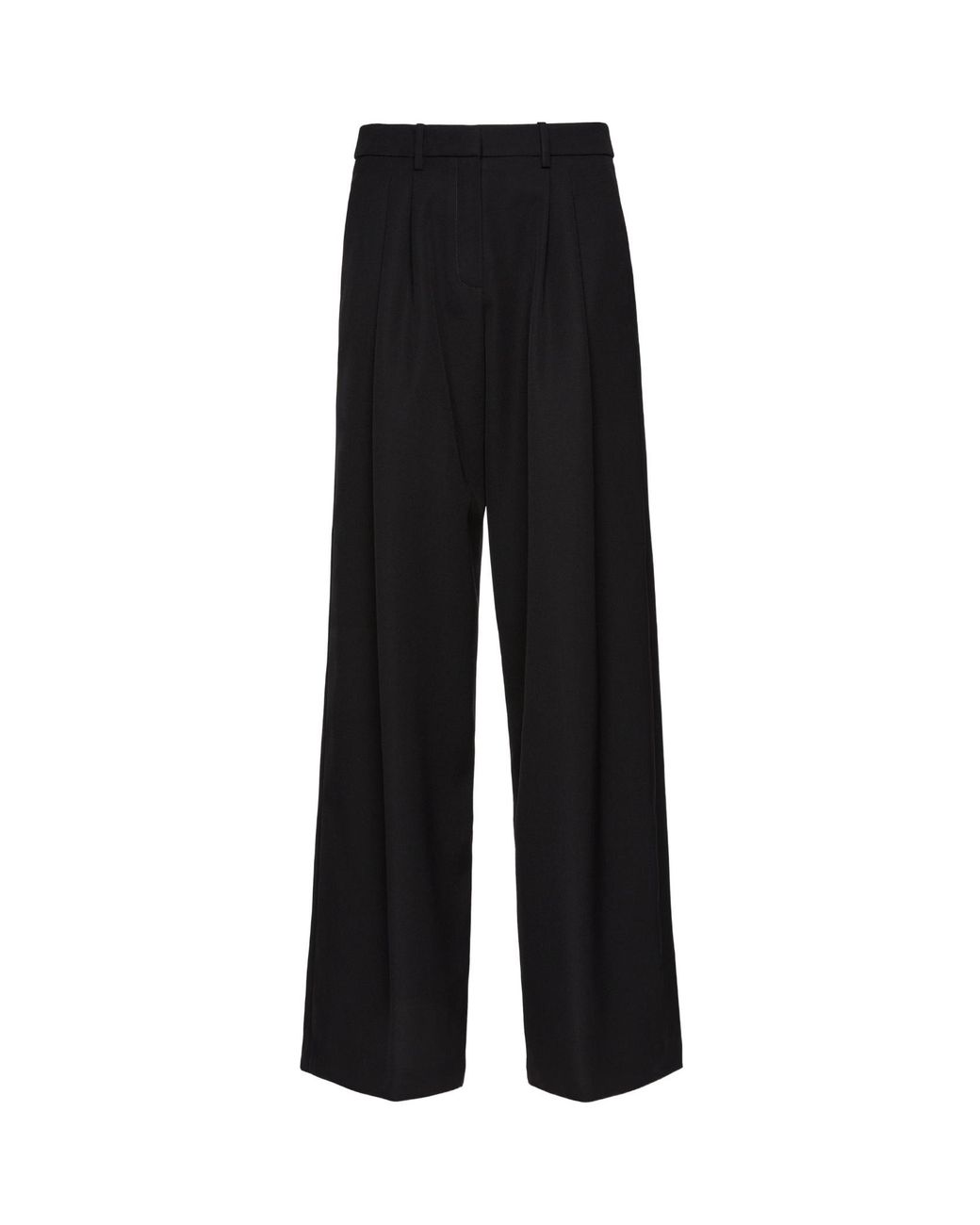 Magda Butrym Black Wide-Leg Wool Trousers