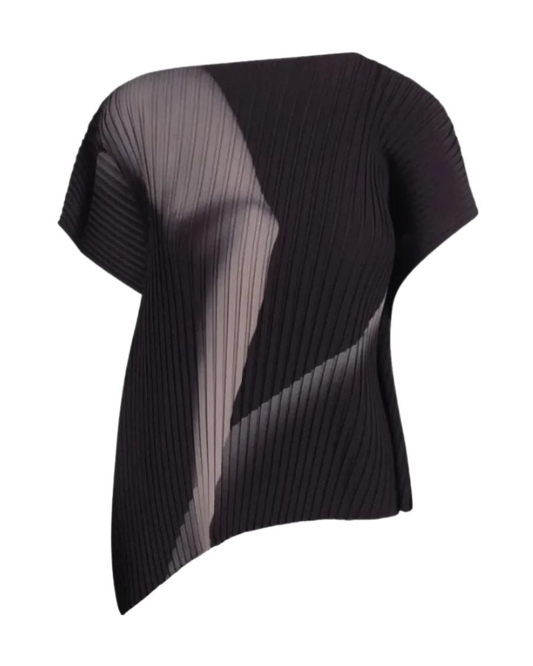 Issey Miyake Black Pleated Top