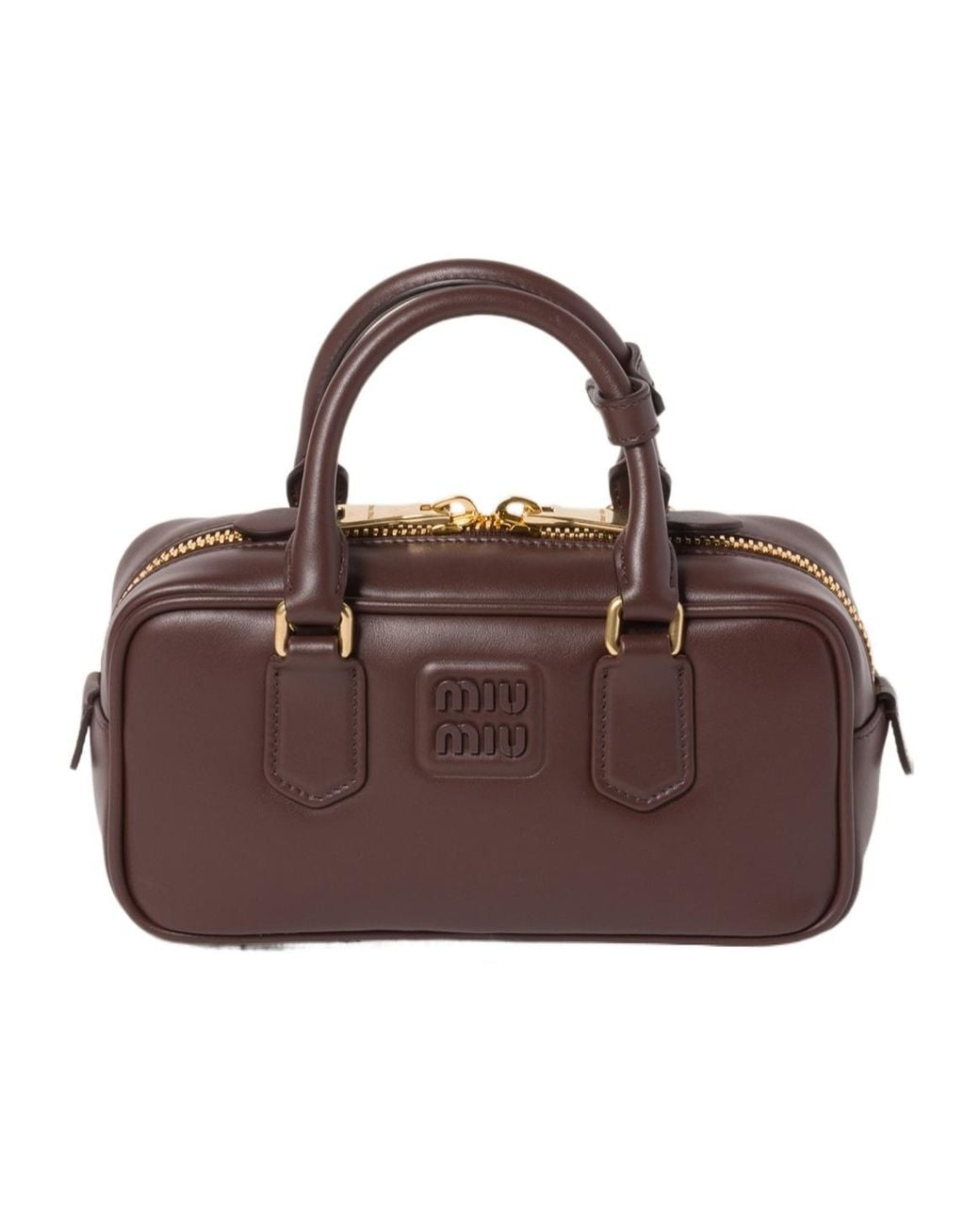 Miu Miu Brown Arcadie Leather Bag