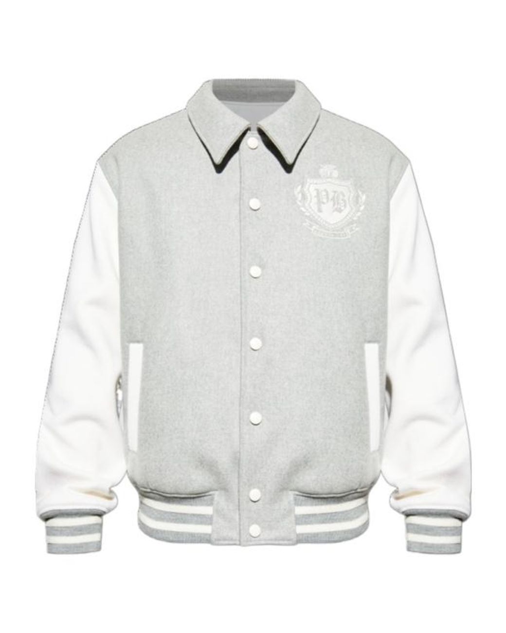 Balmain White Long-Sleeve Jacket for men