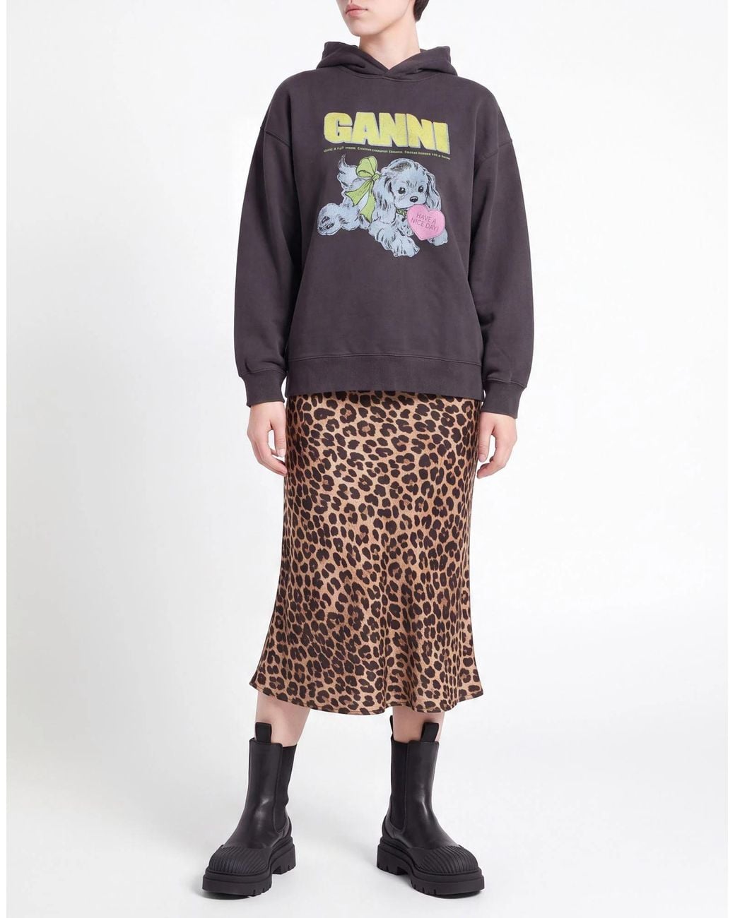 Ganni Blue Hooded Track Jackets