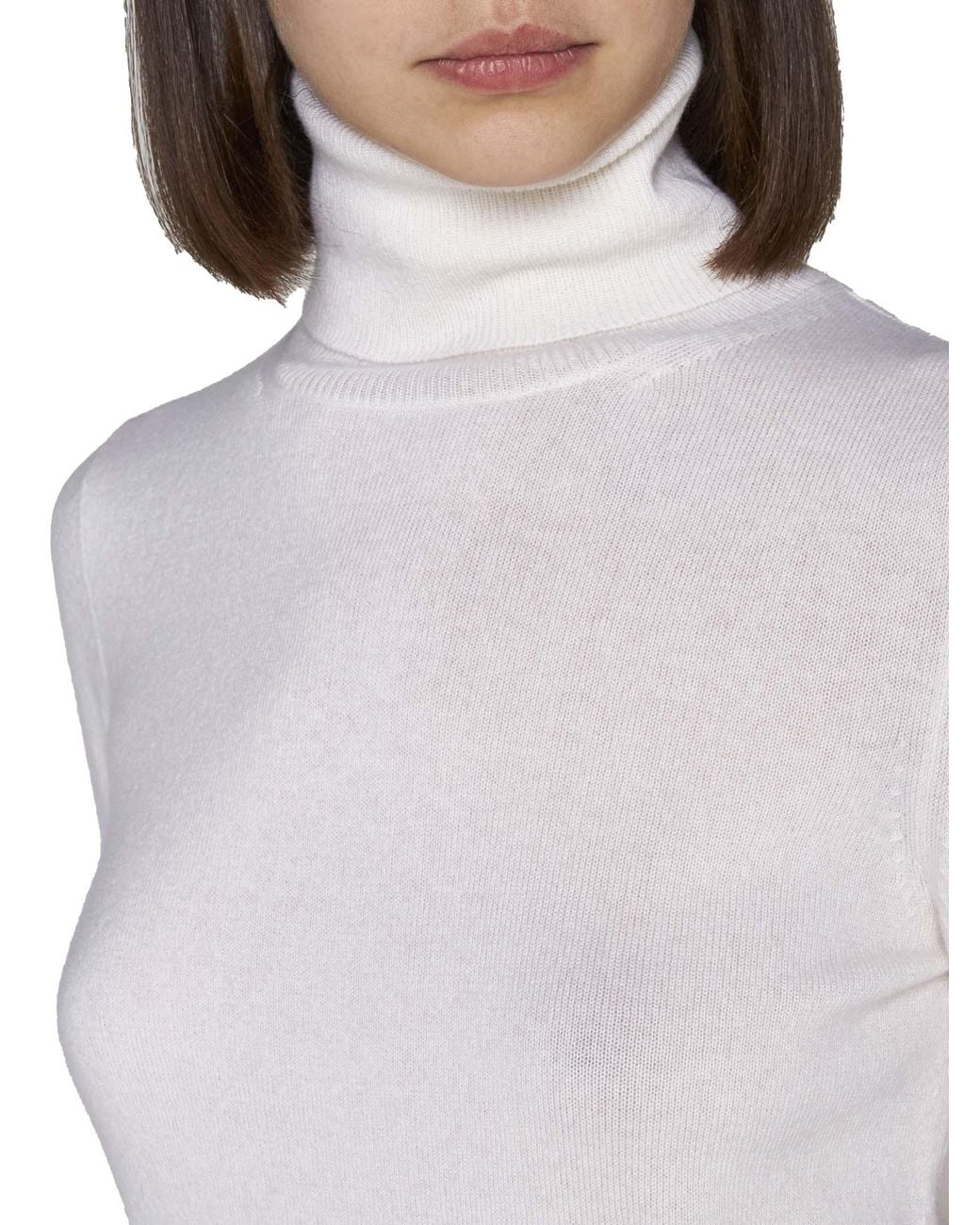 Max Mara White Turtleneck