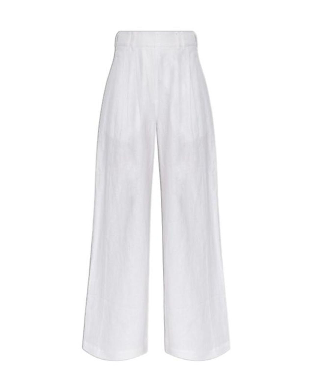 Posse White Parker Wide-Leg Pants