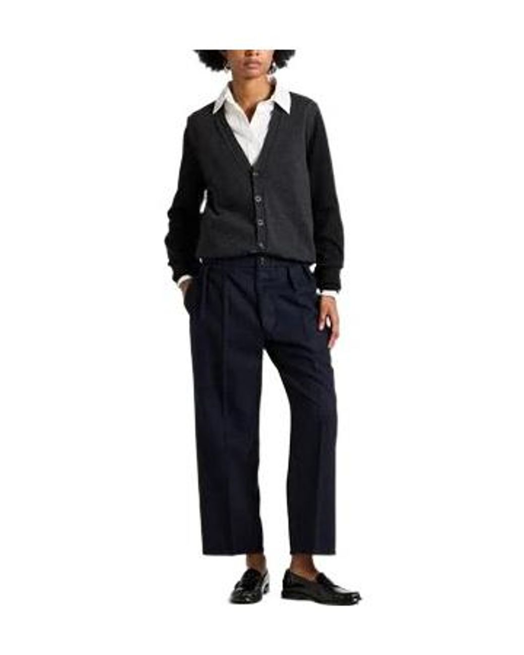 Maison Margiela Blue Vertical Striped Straight-Leg Pants