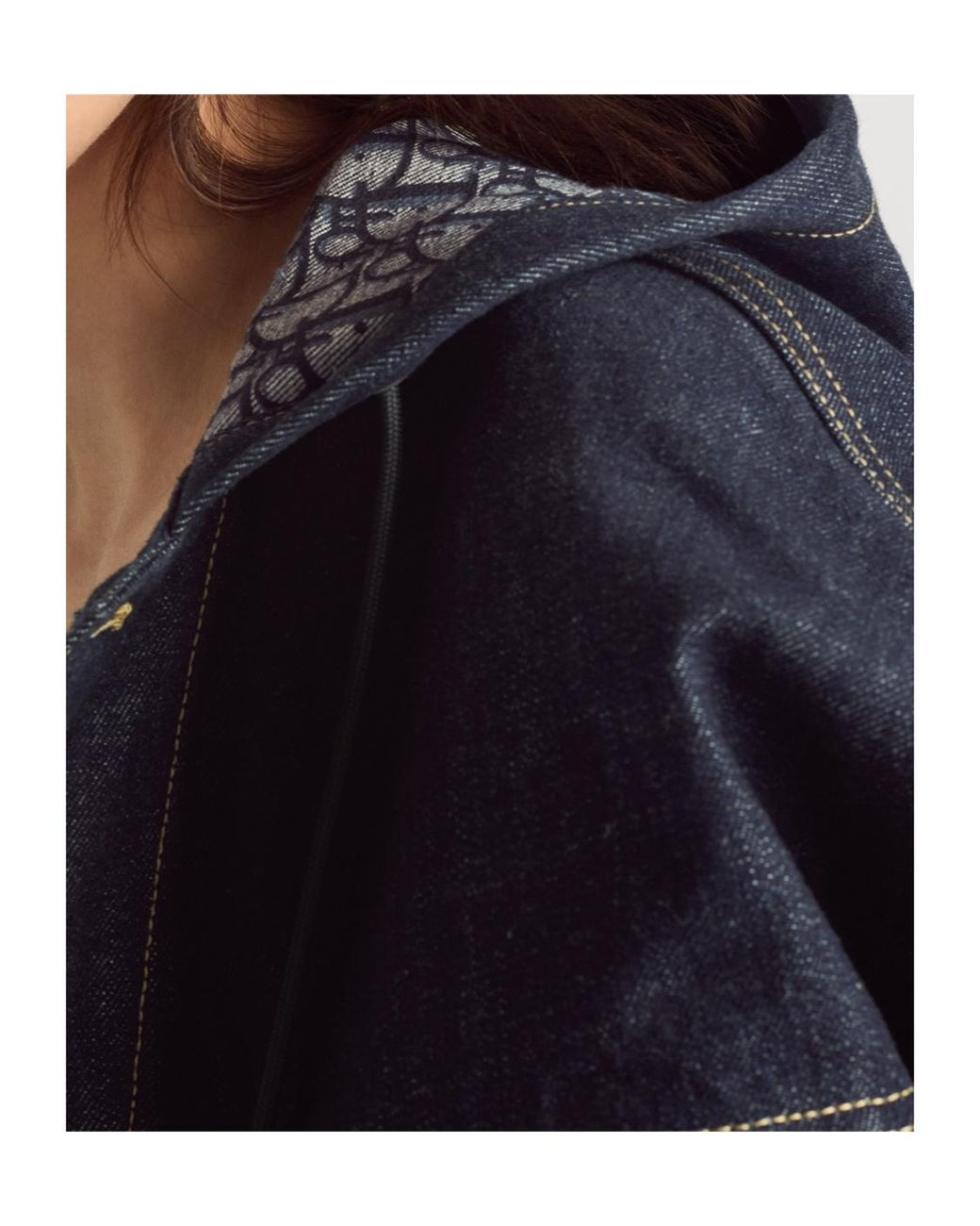 Dior Blue Oversized Hooded Jacket