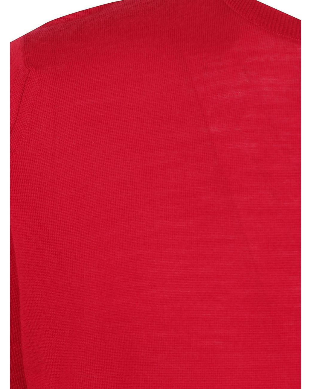 John Smedley Red Long-Sleeved Sweater for men