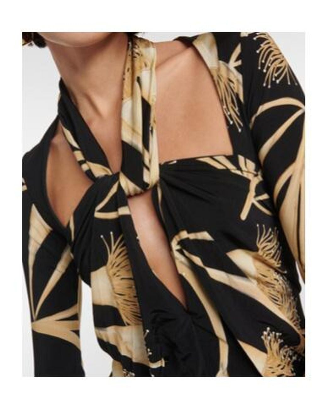 Johanna Ortiz Black Halterneck Jersey Midi Dress