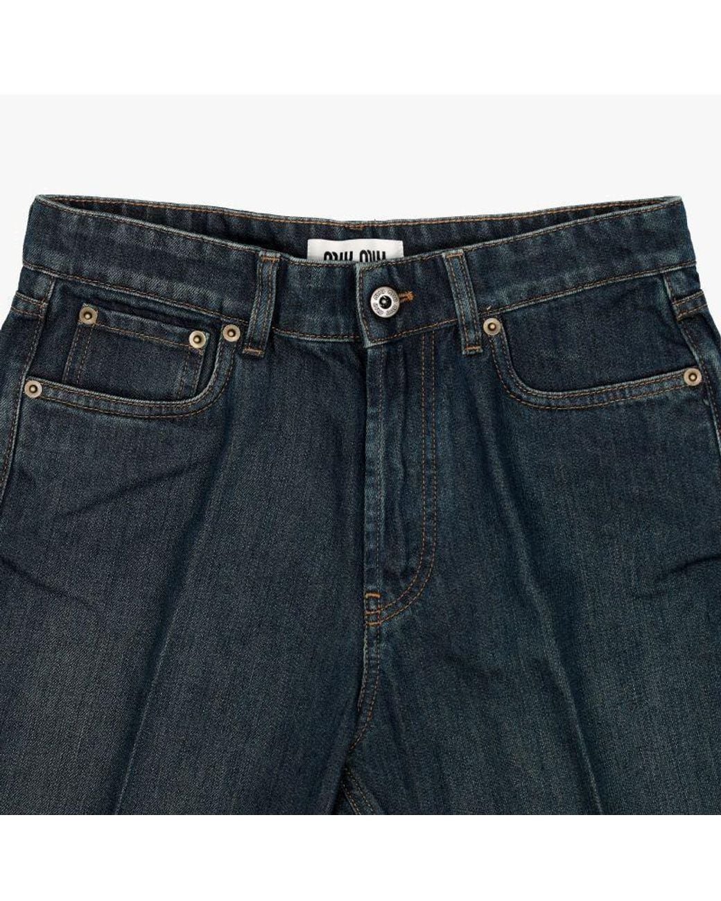 Miu Miu Blue Five-Pocket Denim Jeans