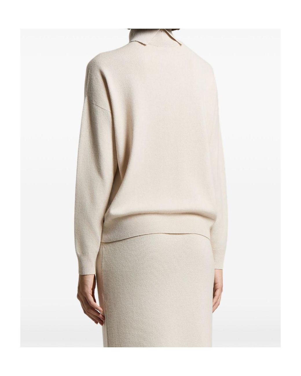 Peserico Natural Patch-Pocket Roll-Neck Jumper