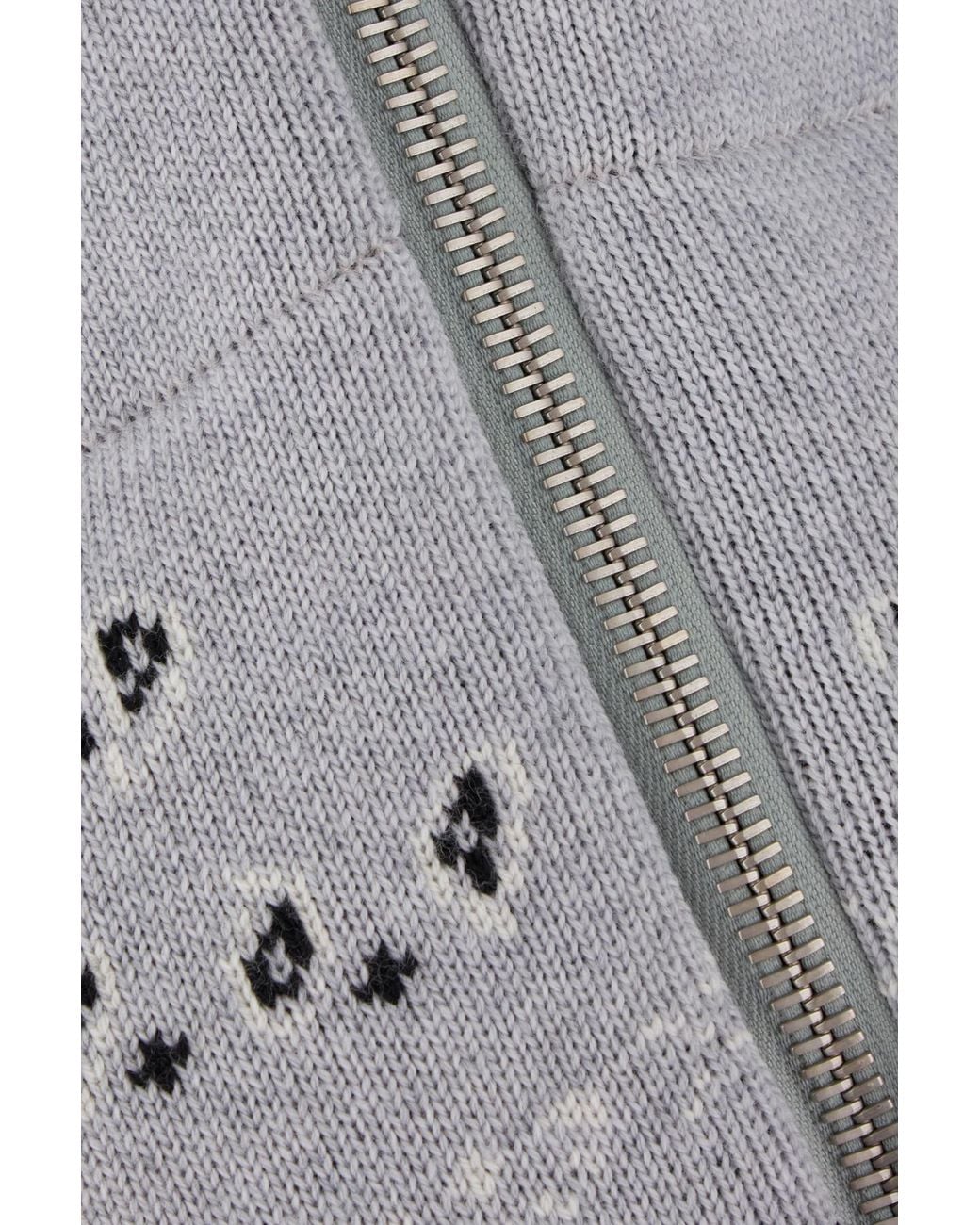 Alanui Gray Bandana Printed Zip-Up Jacket