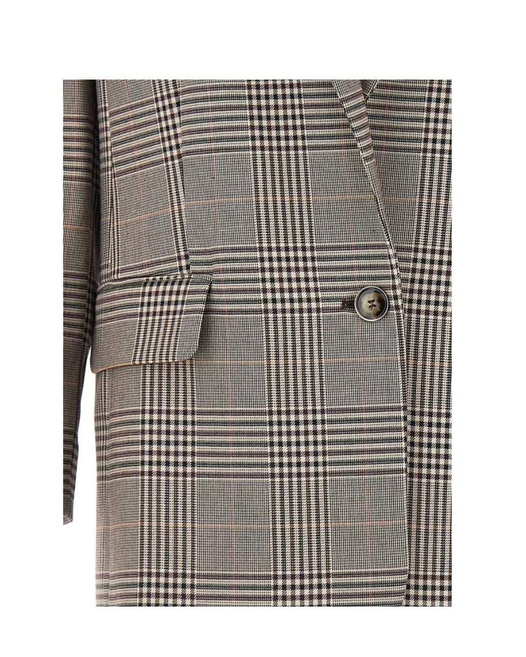 Marella Gray Prince Of Wales Oversized Blazer