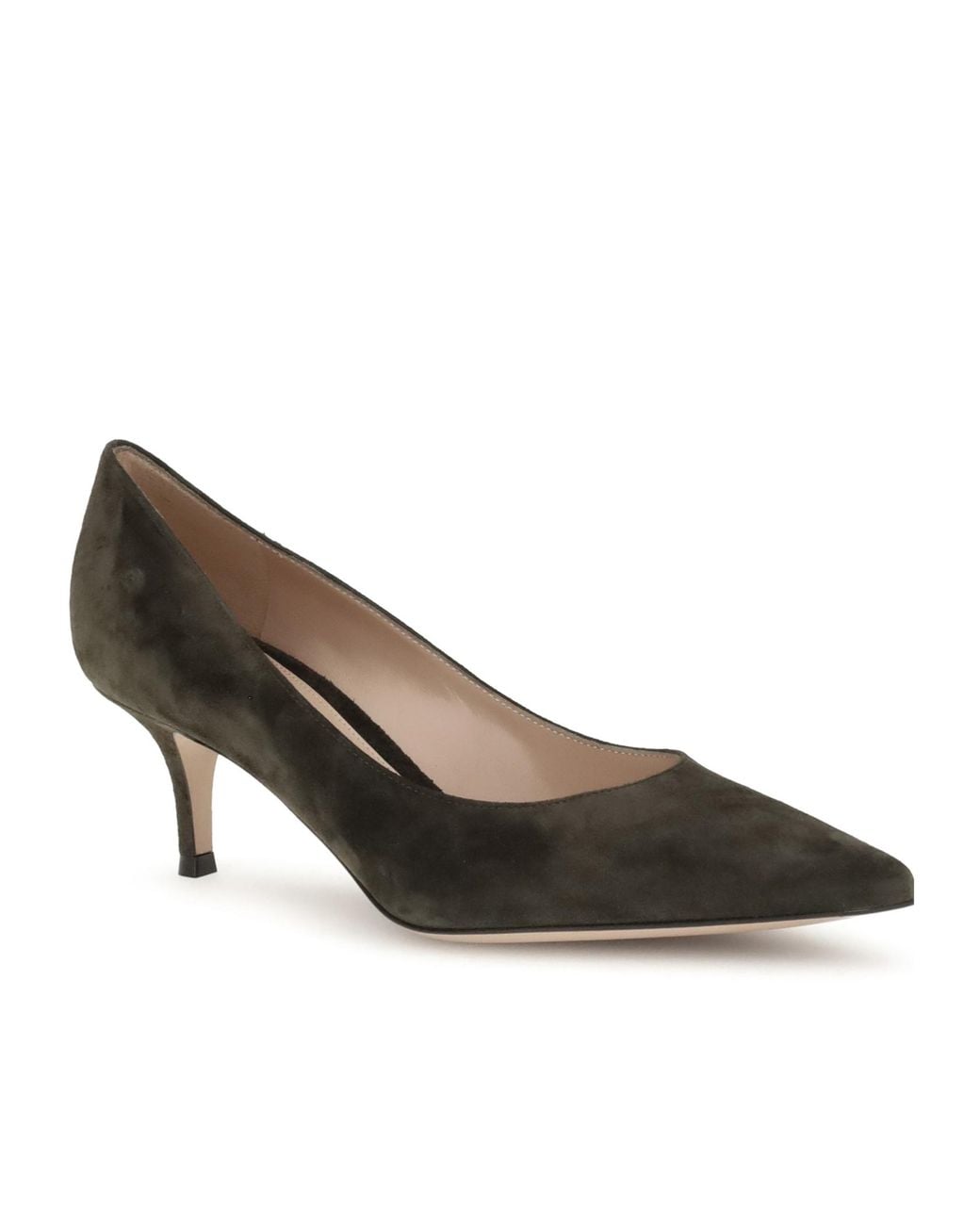Gianvito Rossi Brown Pointed-Toe Slip-On Pumps