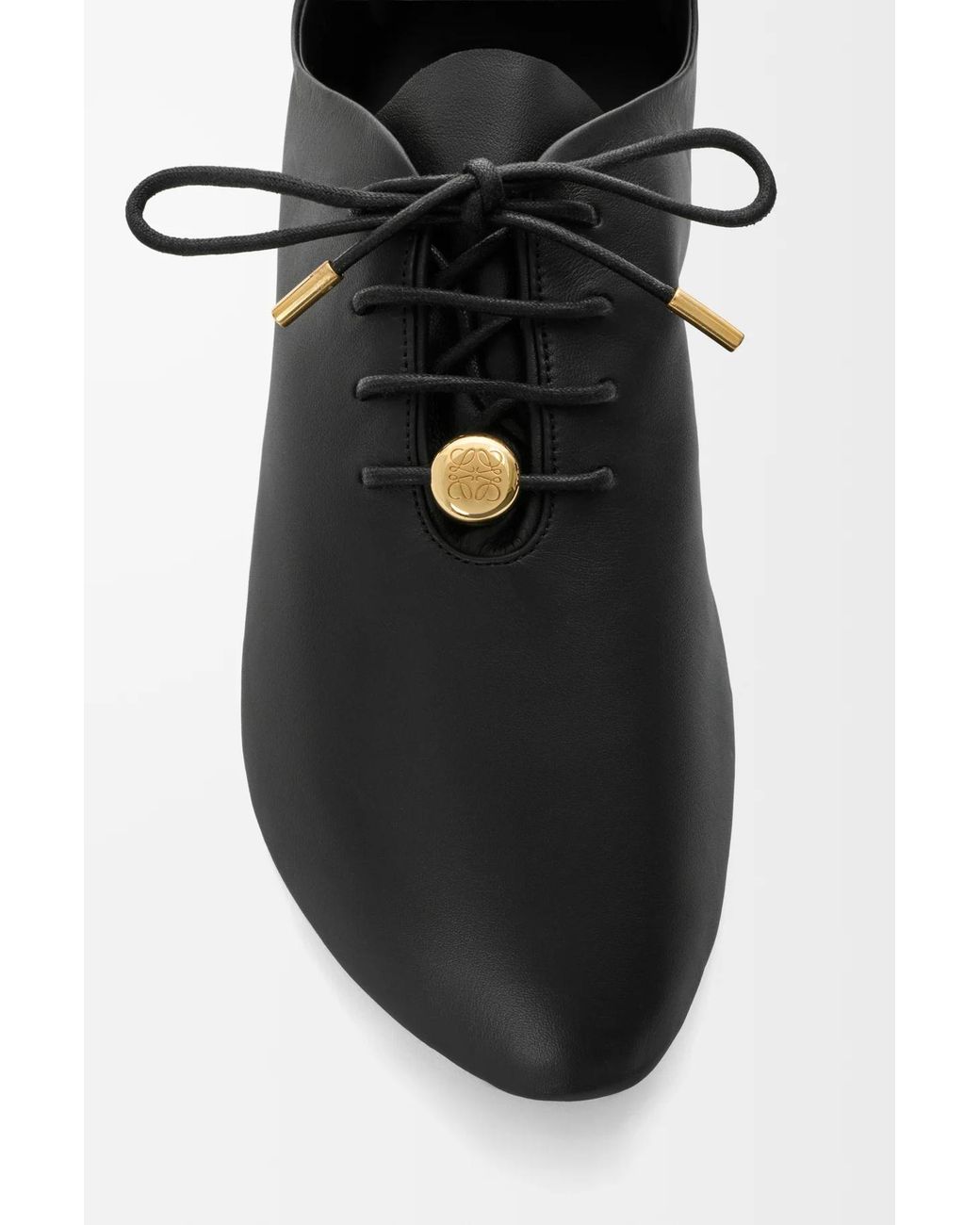 Loewe Black Pebble Soft Lace-Up Shoes
