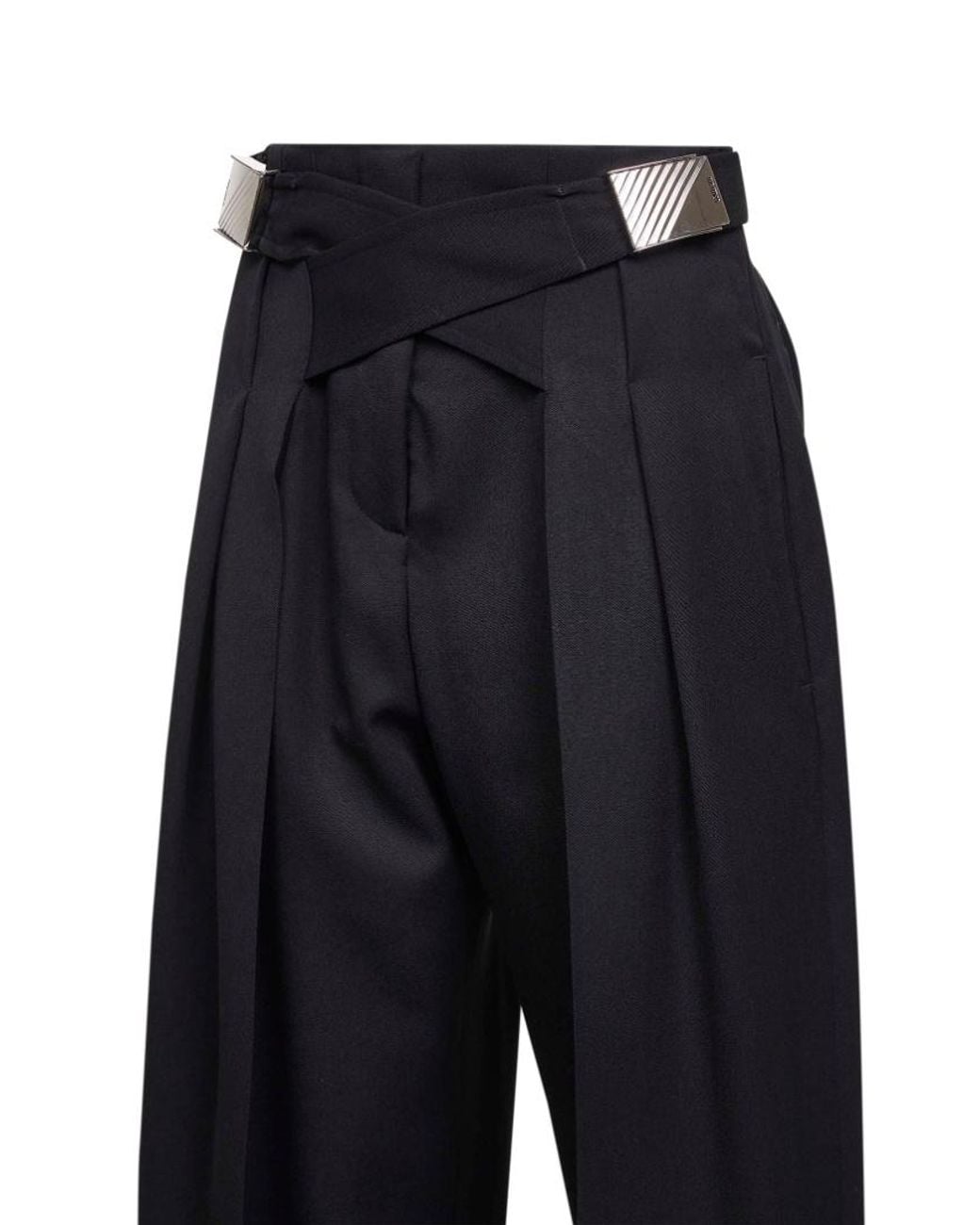 The Attico Black The Pleated Trousers
