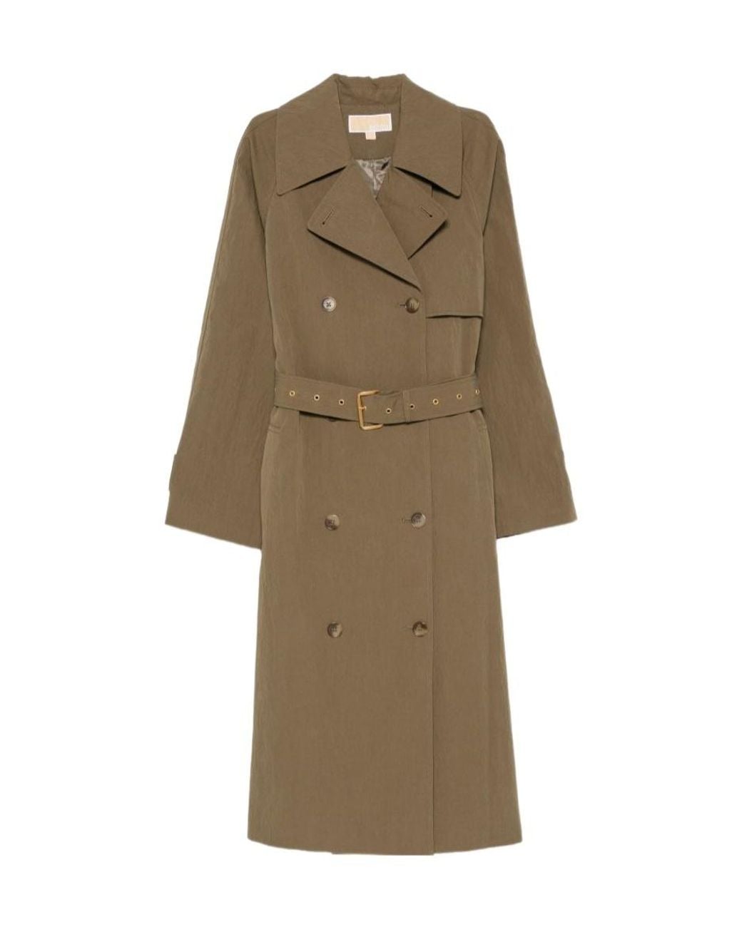 Michael Kors Natural Belted Double-Breasted Coat