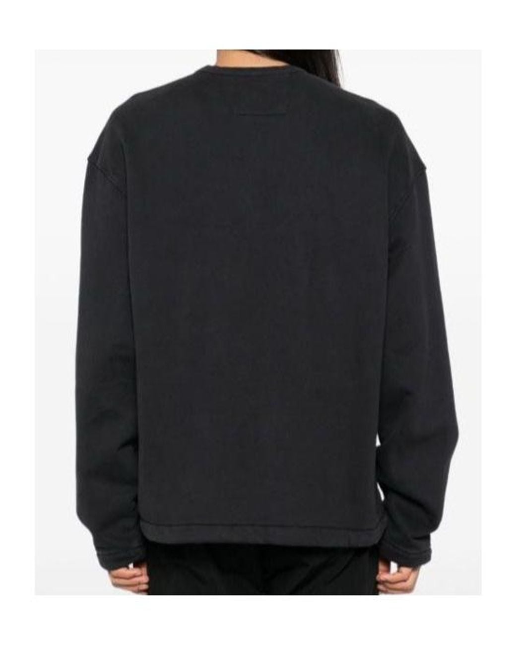 C P Company Black Crew-Neck Sweatshirt for men
