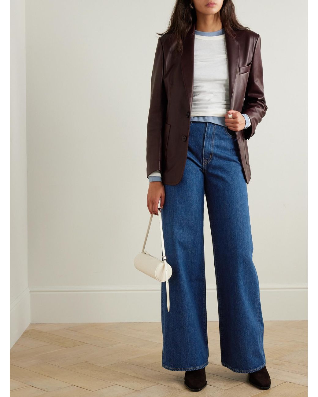 SLVRLAKE Denim Blue Eva High-Rise Wide-Leg Jeans