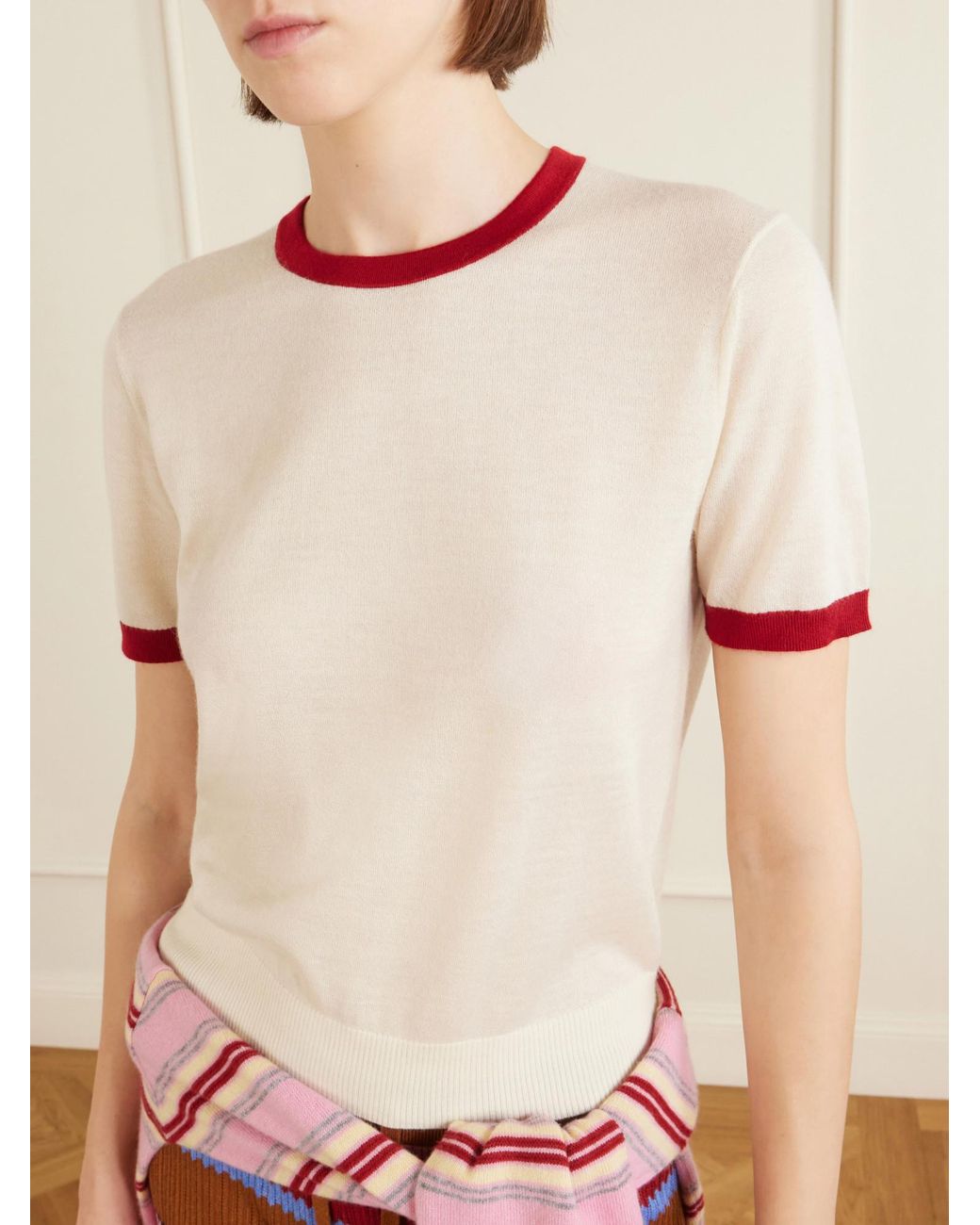 Guest In Residence White Casual Short Sleeve T-Shirt
