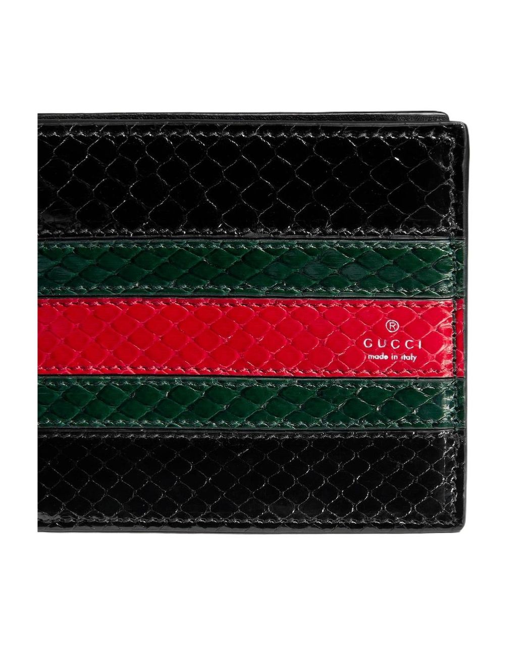 Gucci Red Web Trademark Bi-Fold Wallet for men
