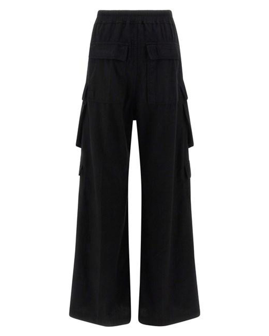Rick Owens Black Pocket Detailed Drawstring Pants