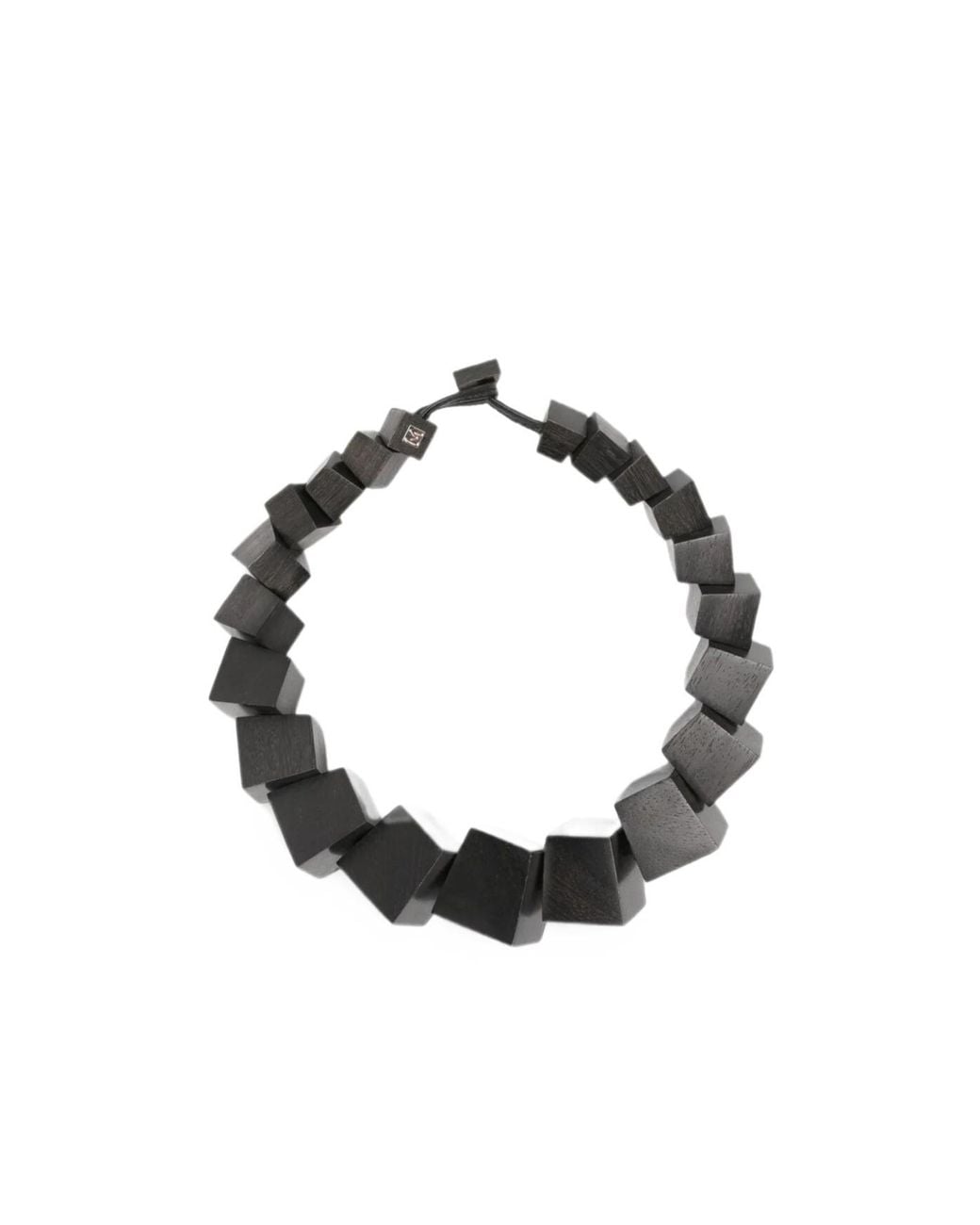 Monies Black Aether Geometric Wood Necklace