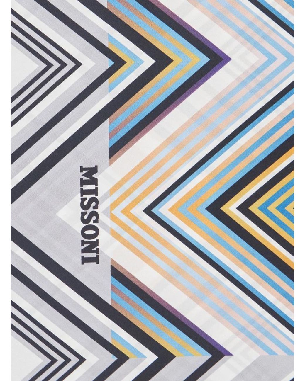 Missoni White Geometric Silk Scarf