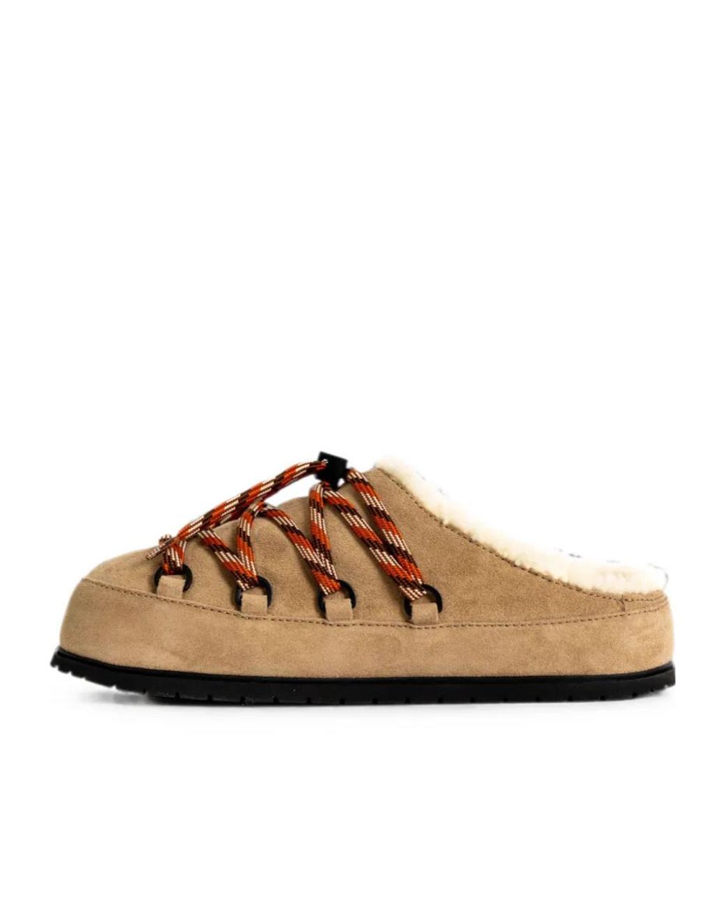 Prada Brown Lace-Up Mules