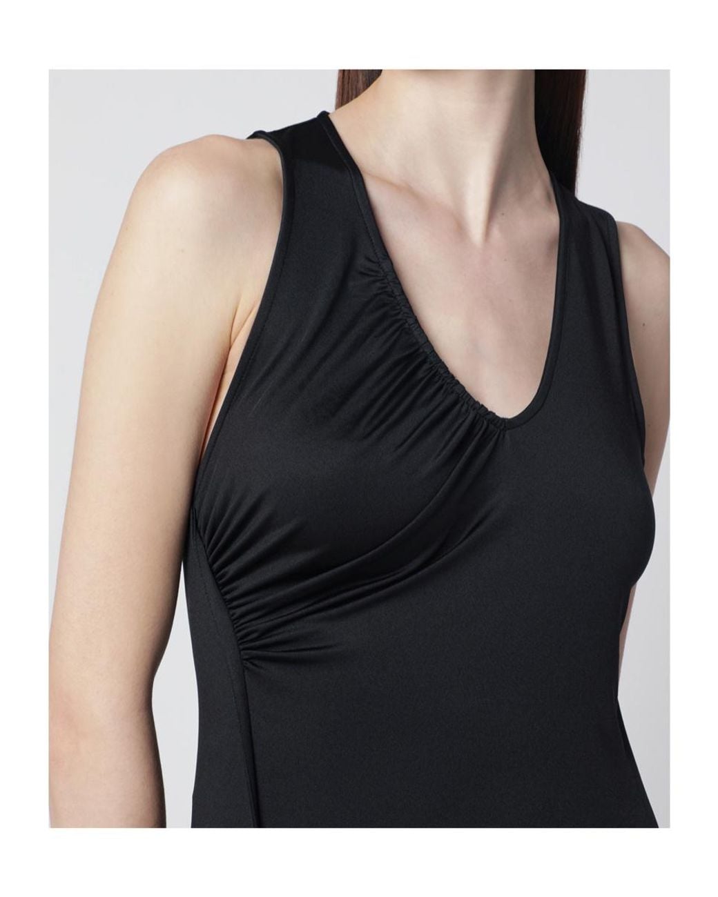 Victoria Beckham Black Sleeveless Split Dress