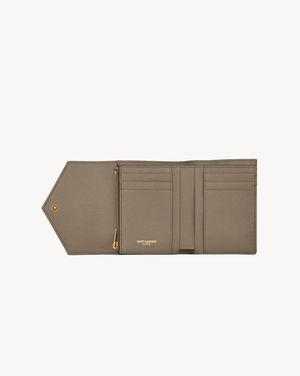Saint Laurent Natural Trifold Wallet