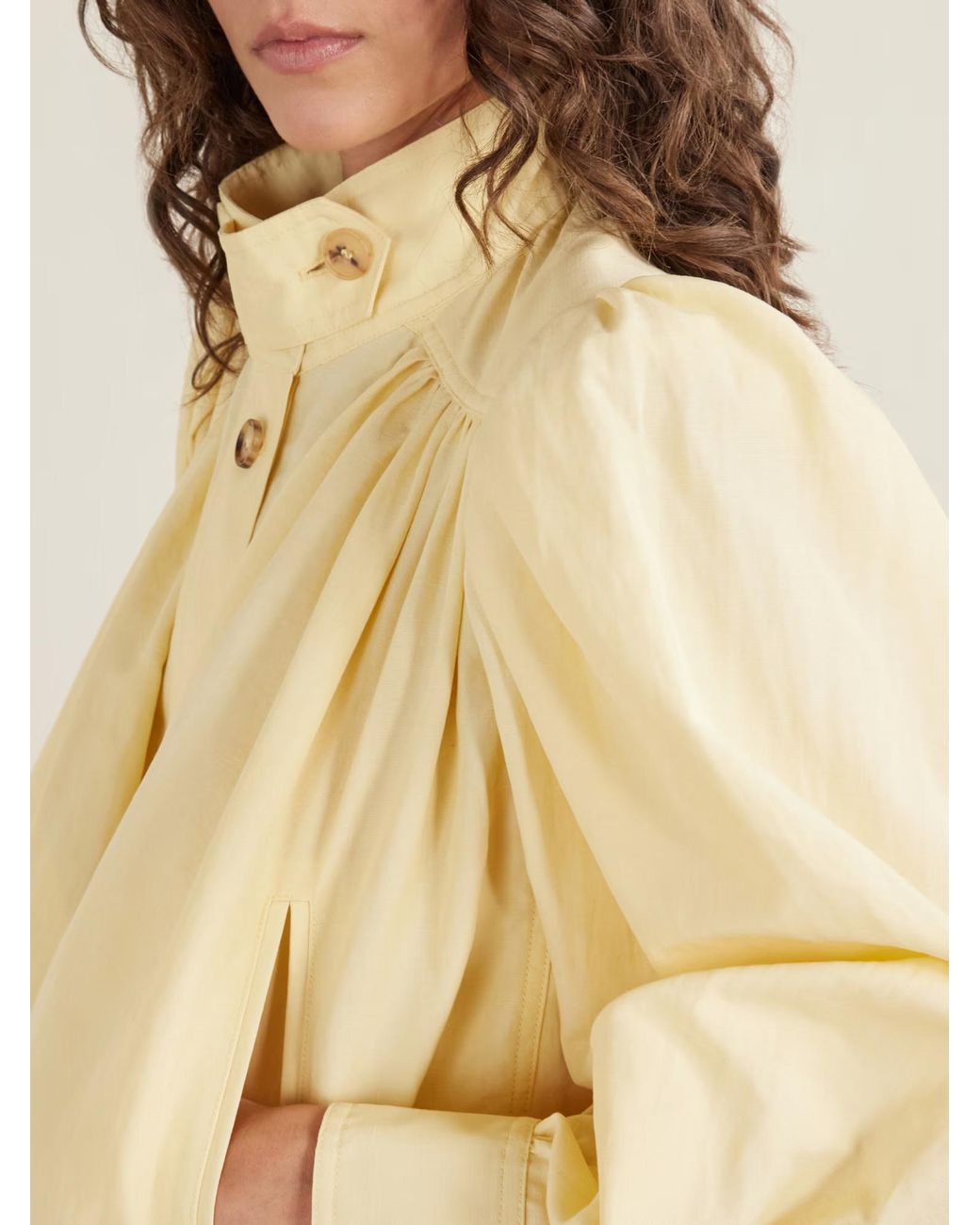 Chloé Natural Stand-Up Collar Jacket