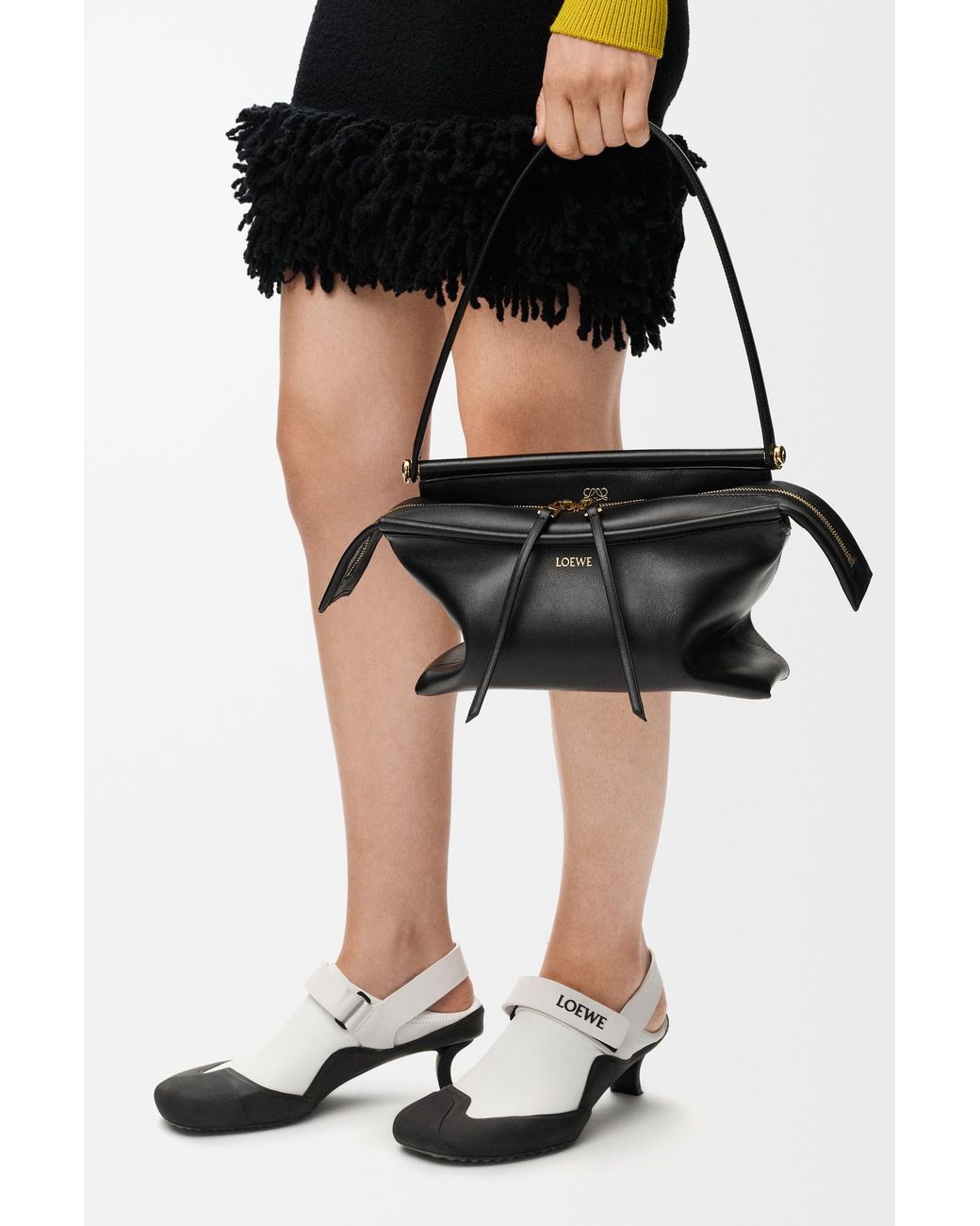 Loewe Black Medium Top Handle Shoulder Bag