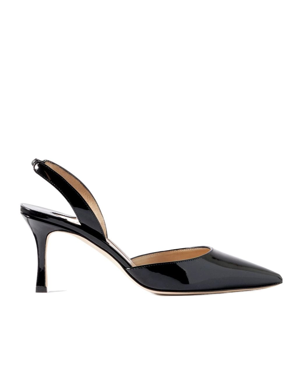Manolo Blahnik Black Slingback High Heel Sandals