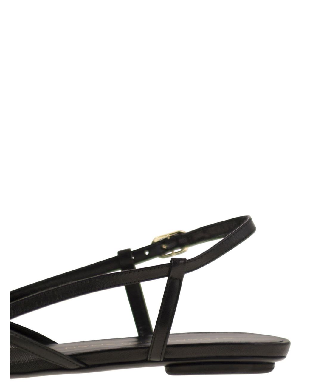 Stuart Weitzman Black Clear Quilted Pointed Flat Sandals