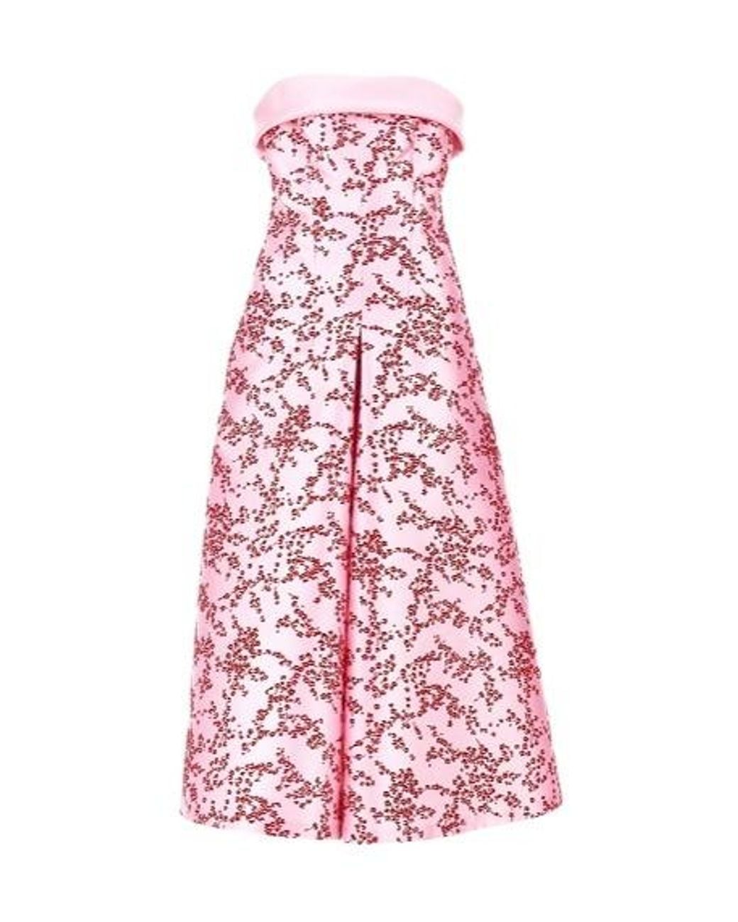 Alberta Ferretti Red Strapless Dress