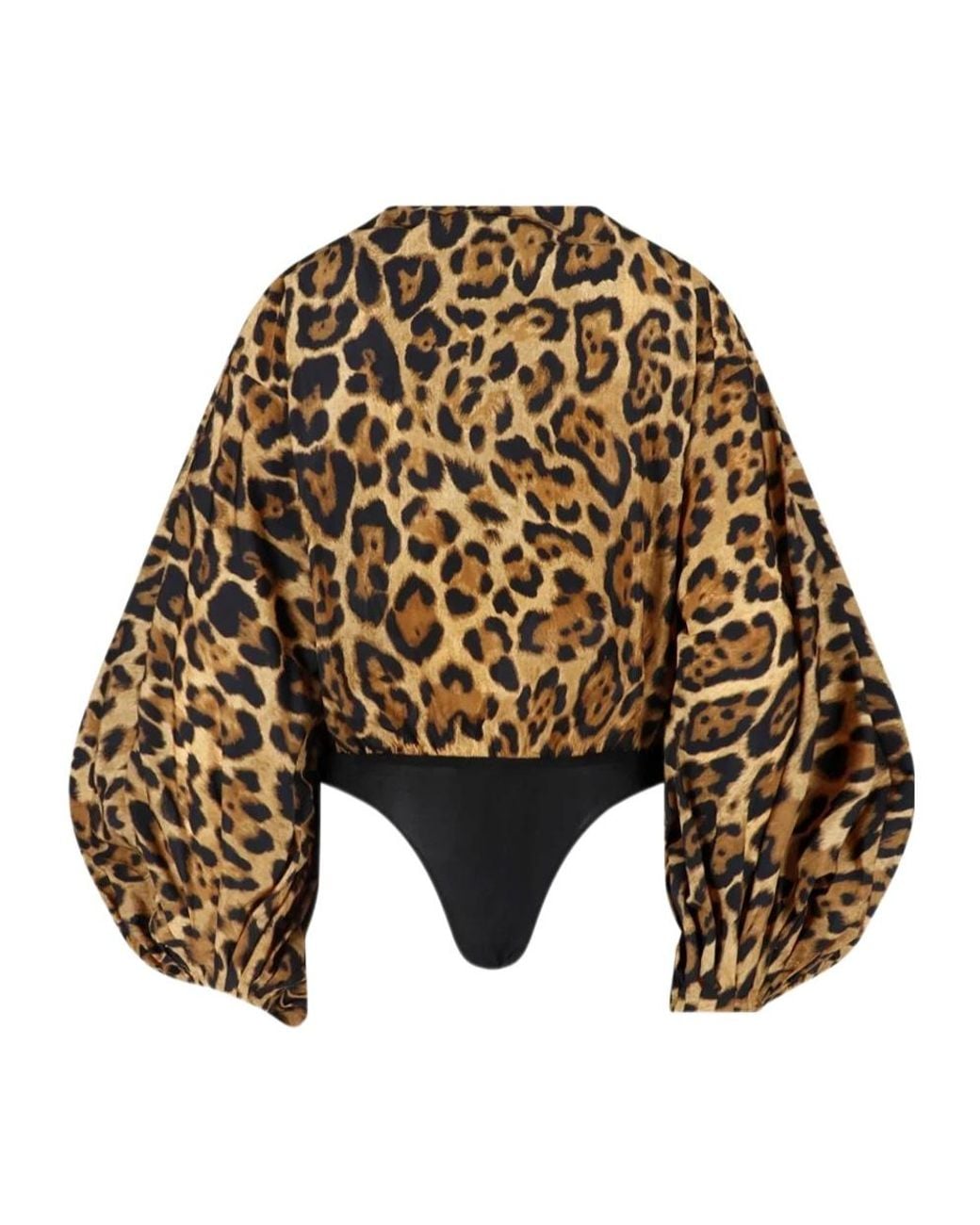 Alaïa Multicolor Alaïa Leopard Printed Bodysuit