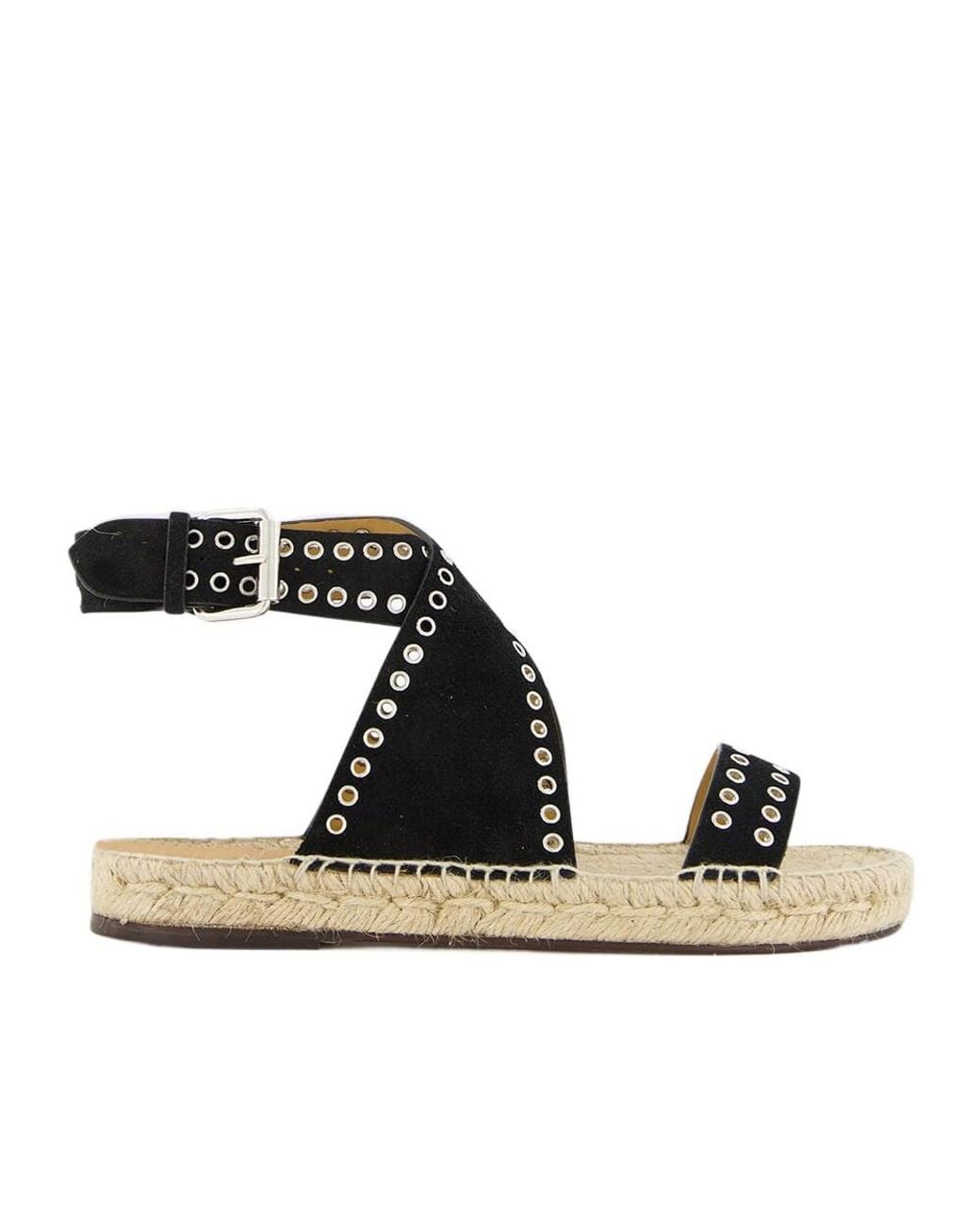 Isabel Marant Black Open Toe Flat Sandals