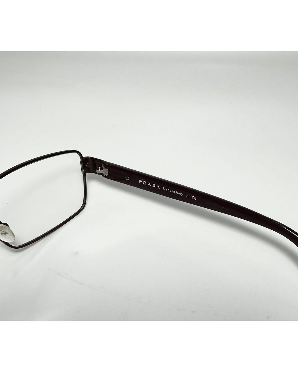 Prada White Logo Flat Mirror